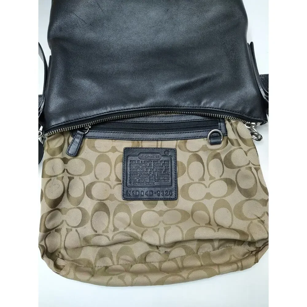 Coach Legacy Black Leather Zip Closure Convertible Crossbody Shoulder Bag - VTG